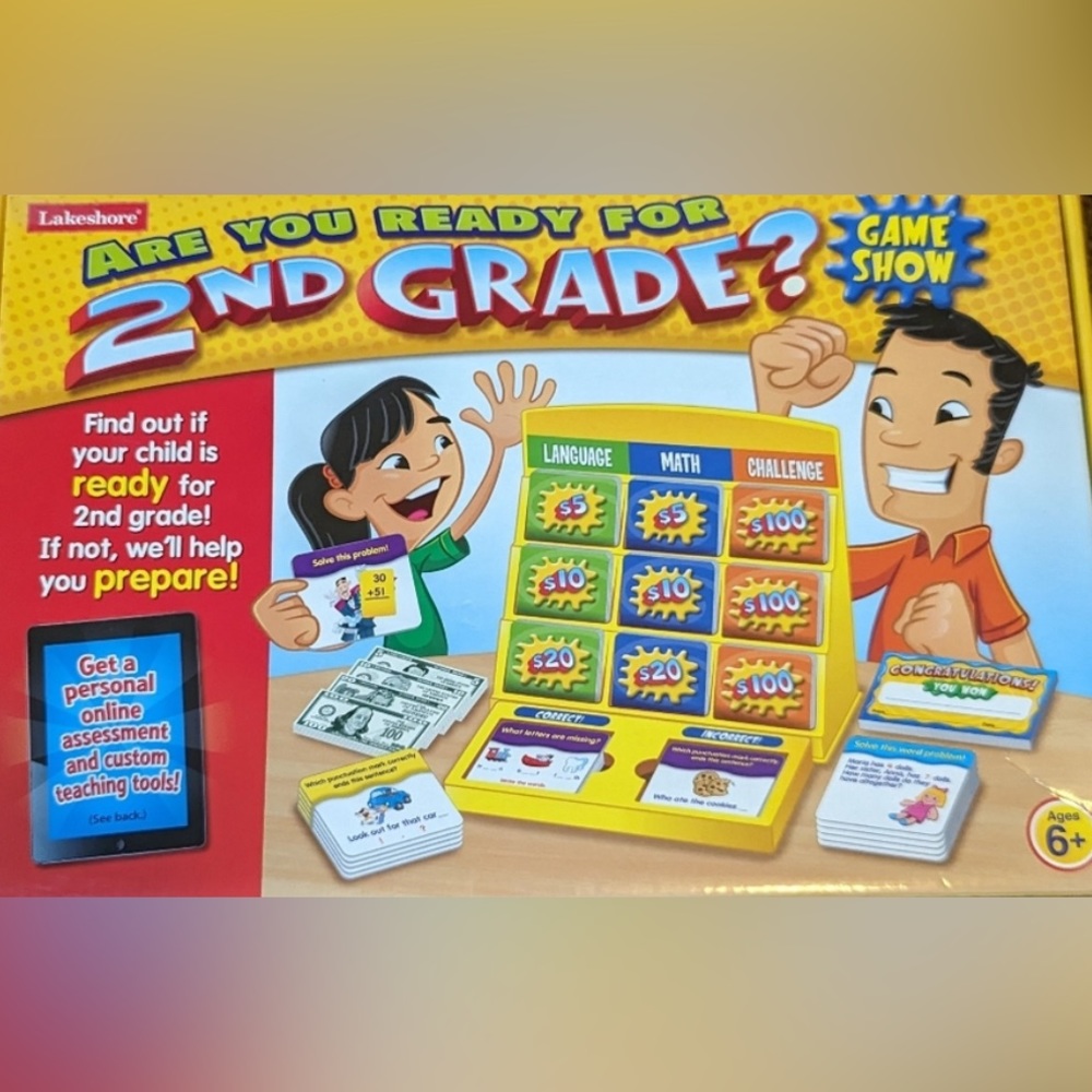 Lakeshore Are You Ready for 2nd Grade? Game Show - Yellow
